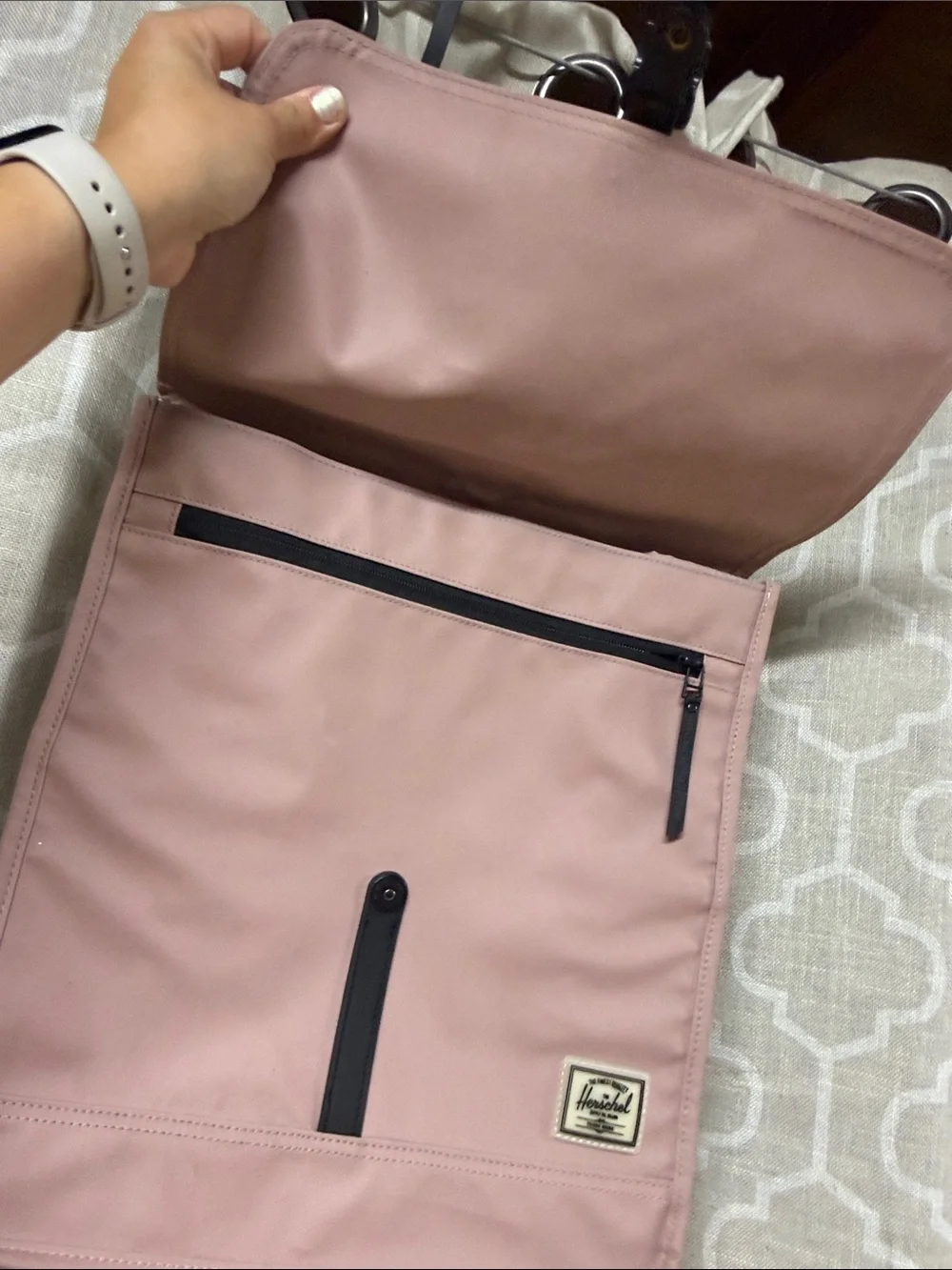 Herschel Supply Company Dusty Pink Backpack with Black Strap